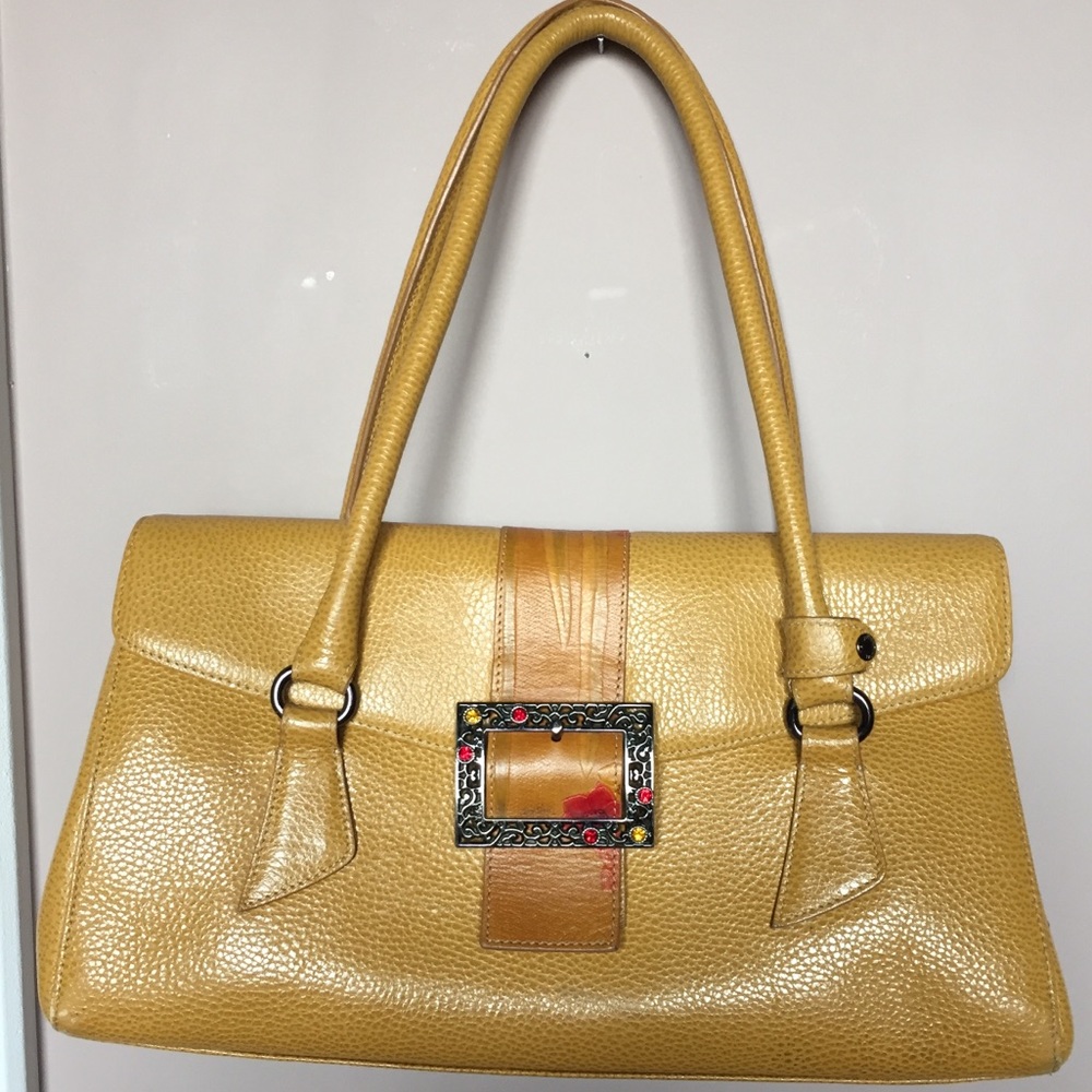 Authentic Wanlima Leather Purse, Yellow